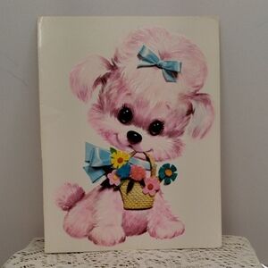 Adorable Pink Puppy Art Print